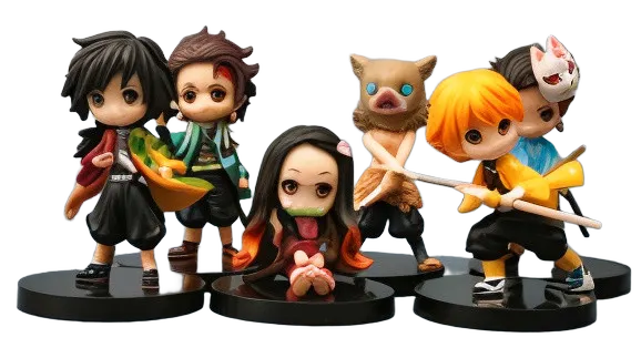 Demon Slayer: Set of 6 Action Figure