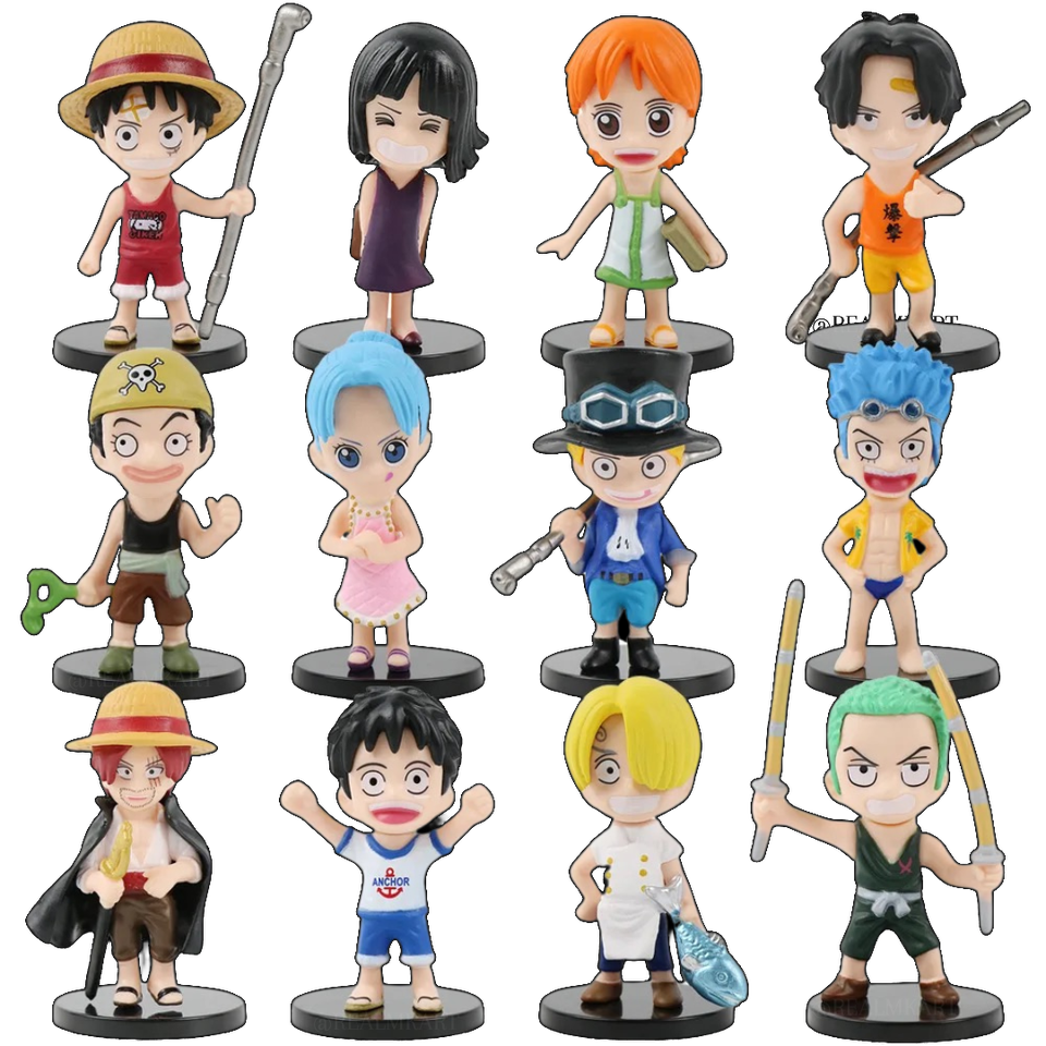 One Piece : Set Of 12 Straw Hat Chibis Action Figure