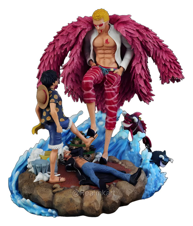 One Piece : Luffy Law Doflamingo Dressrosa Arc Action Figure