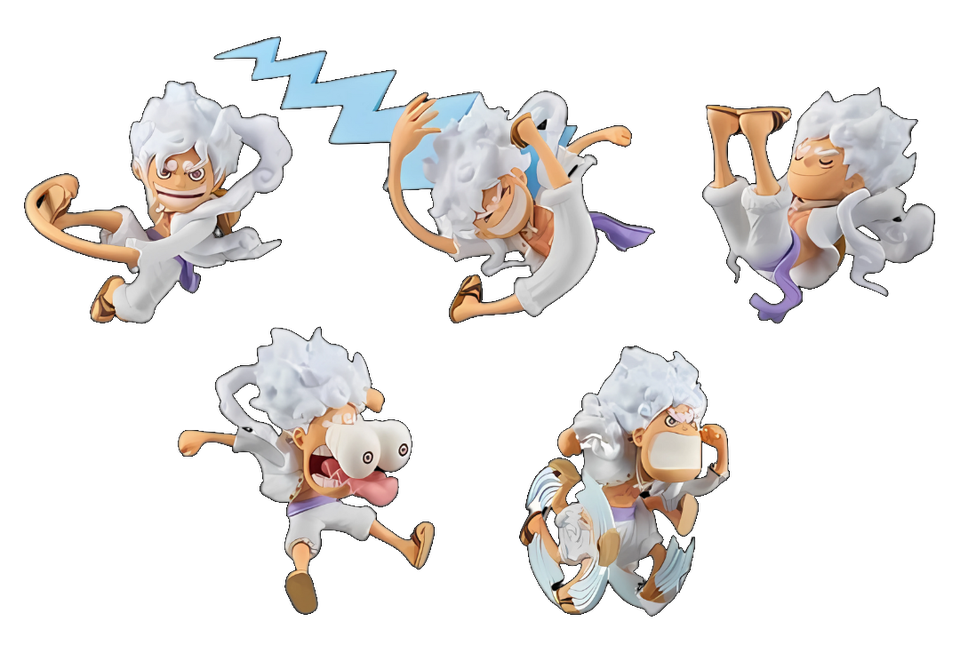One Piece : Set Of 5 Gear 5 Chibis Action Figure