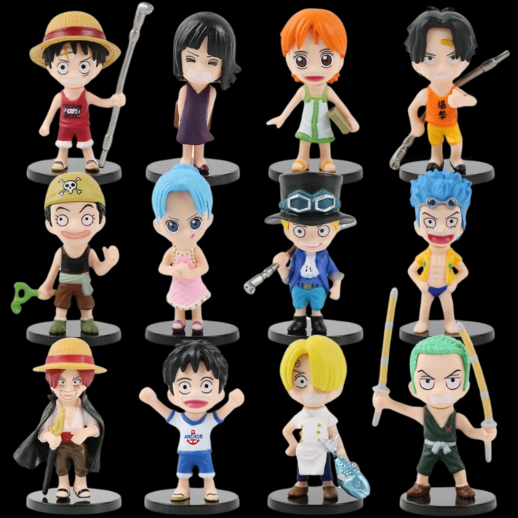 One Piece : Set Of 12 Straw Hat Chibis Action Figure
