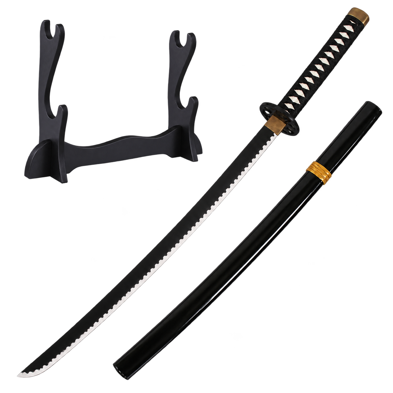 Black Clover: Yami Sukehiro — Yami Katana · 104 cm · 2-Layer Stand