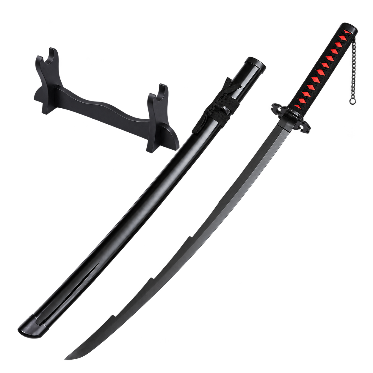 Bleach: Ichigo Kurosaki — Zangetsu Katana · 104 cm · 1-Layer Stand