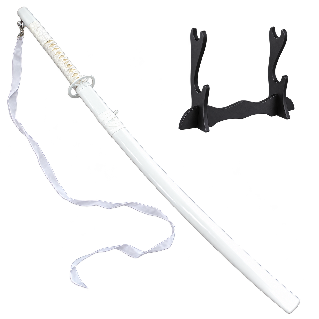 Bleach: Rukia Kuchiki — Sode no Shirayuki Katana · 104 cm · 2-Layer Stand