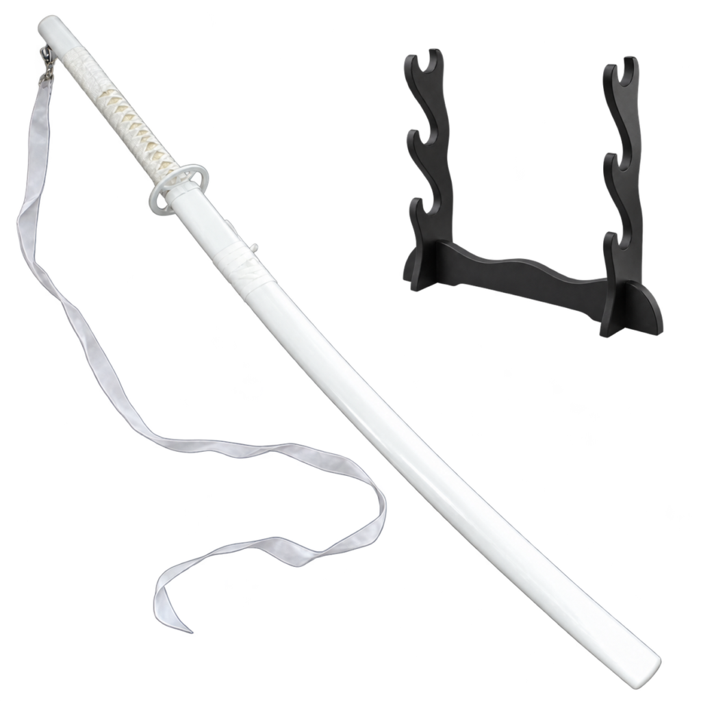 Bleach: Rukia Kuchiki — Sode no Shirayuki Katana · 104 cm · 3-Layer Stand