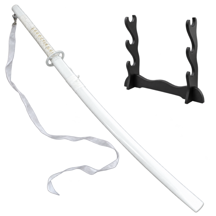 Bleach: Rukia Kuchiki — Sode no Shirayuki Katana · 104 cm · 3-Layer Stand