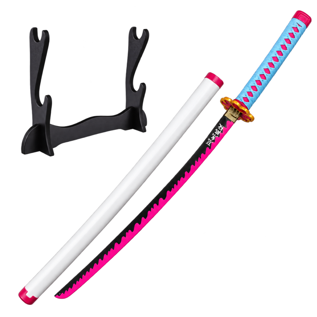 Demon Slayer: Mitsuri Kanroji — Love Hashira Katana · 104 cm · 2-Layer Stand