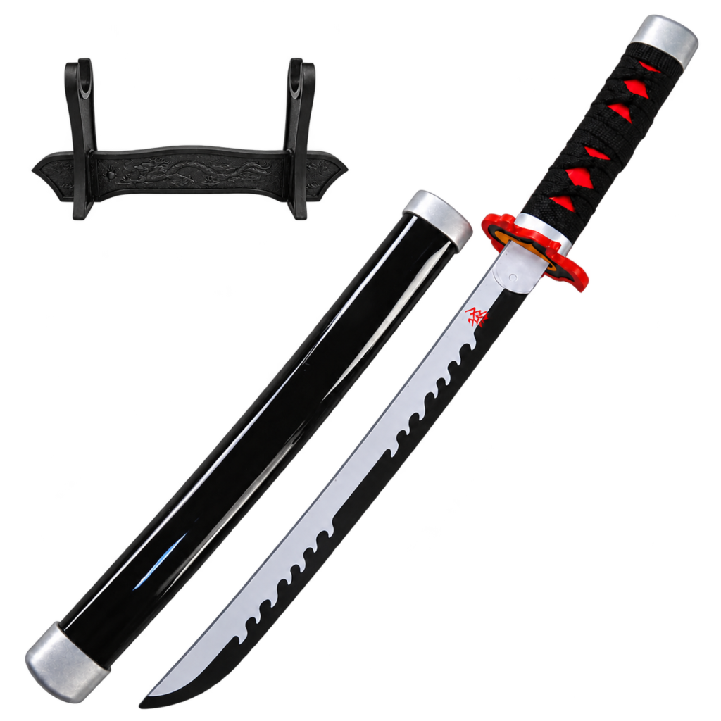 Demon Slayer: Tanjiro Kamado — Tanjiro Katana · 42 cm · Dragon Stand