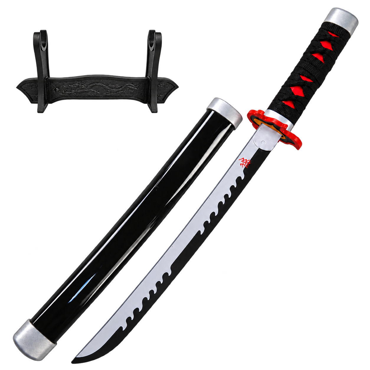 Demon Slayer: Tanjiro Kamado — Tanjiro Katana · 42 cm · Dragon Stand