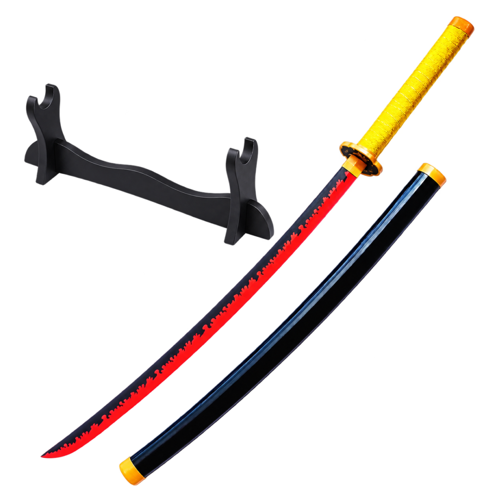 Demon Slayer: Yoriichi Tsugikuni — Sun Breathing Katana · 104 cm · 1-Layer Stand