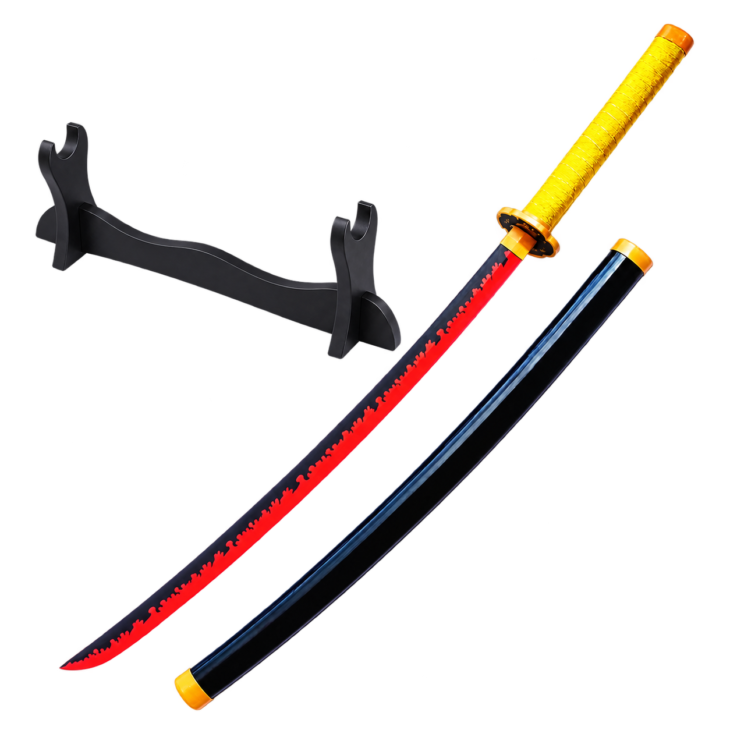 Demon Slayer: Yoriichi Tsugikuni — Sun Breathing Katana · 104 cm · 1-Layer Stand