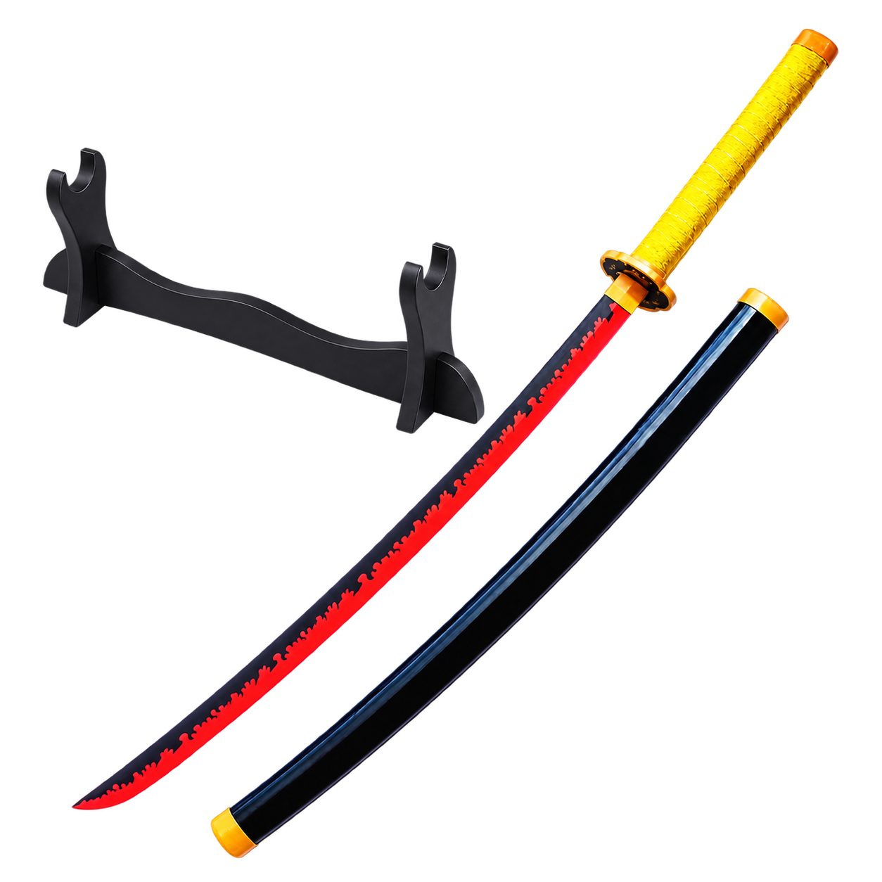 Demon Slayer: Yoriichi Tsugikuni — Sun Breathing Katana · 104 cm · 1-Layer Stand