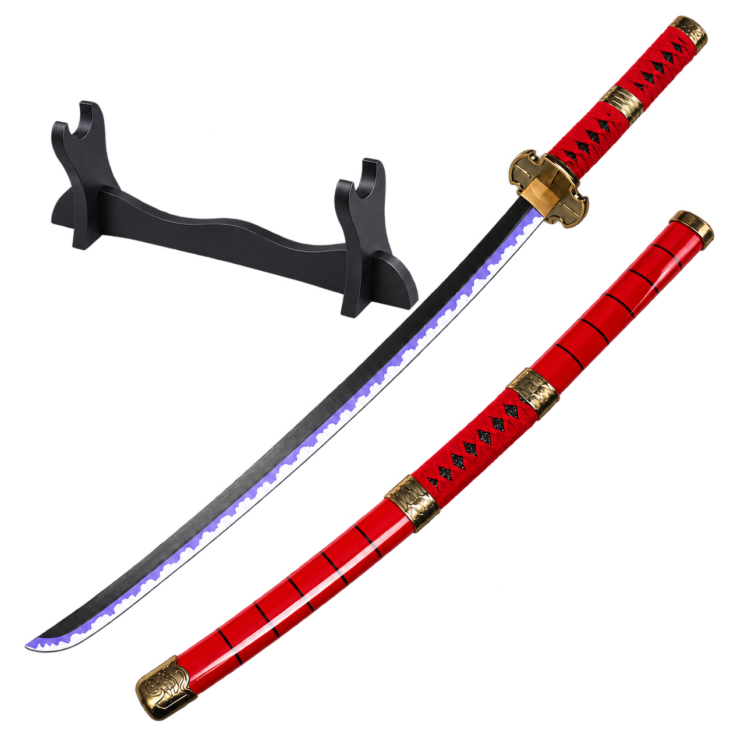 One Piece: Roronoa Zoro — Sandai Kitetsu Katana · 104 cm · 1-Layer Stand