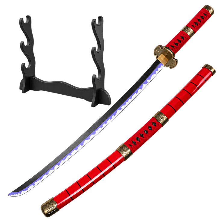 One Piece: Roronoa Zoro — Sandai Kitetsu Katana · 104 cm · 3-Layer Stand