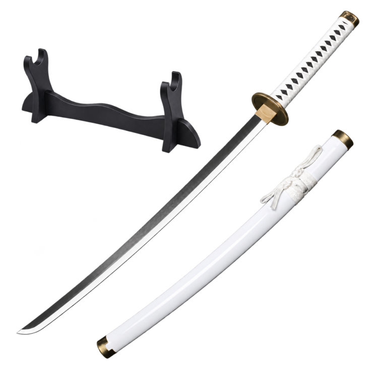 One Piece: Roronoa Zoro — Wado Ichimonji Katana · 104 cm · 1-Layer Stand