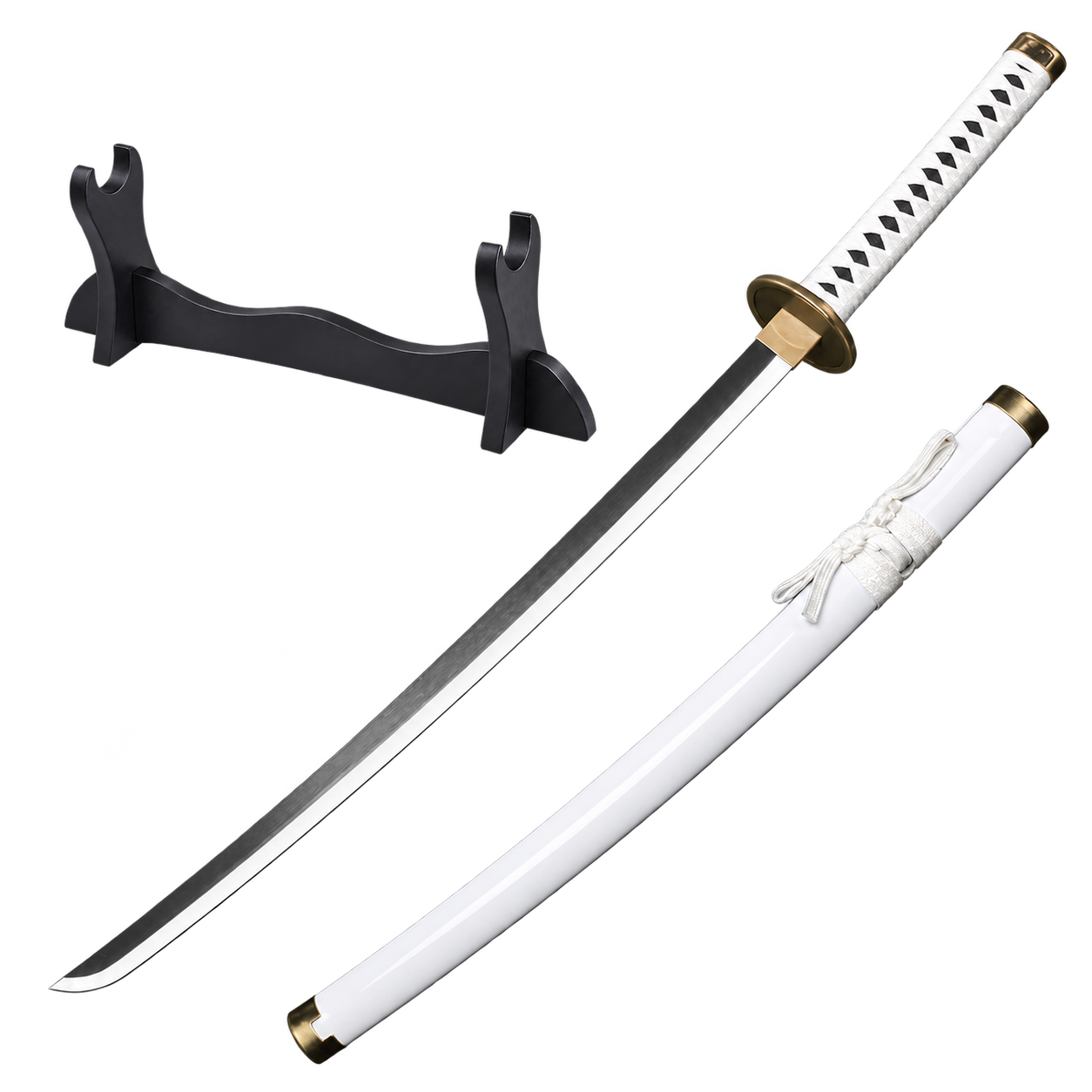 One Piece: Roronoa Zoro — Wado Ichimonji Katana · 104 cm · 1-Layer Stand