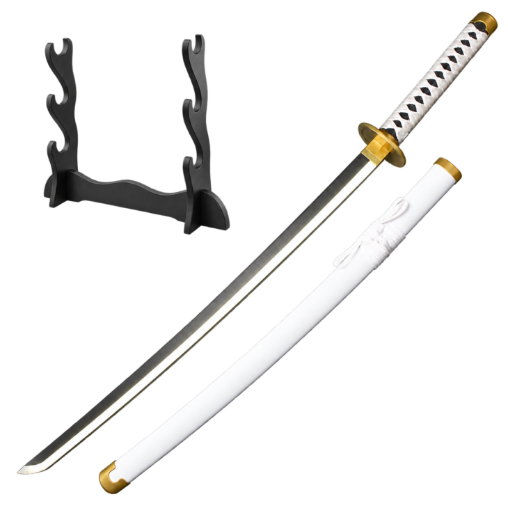 One Piece: Roronoa Zoro — Wado Ichimonji LED Katana · 104 cm · 3-Layer Stand