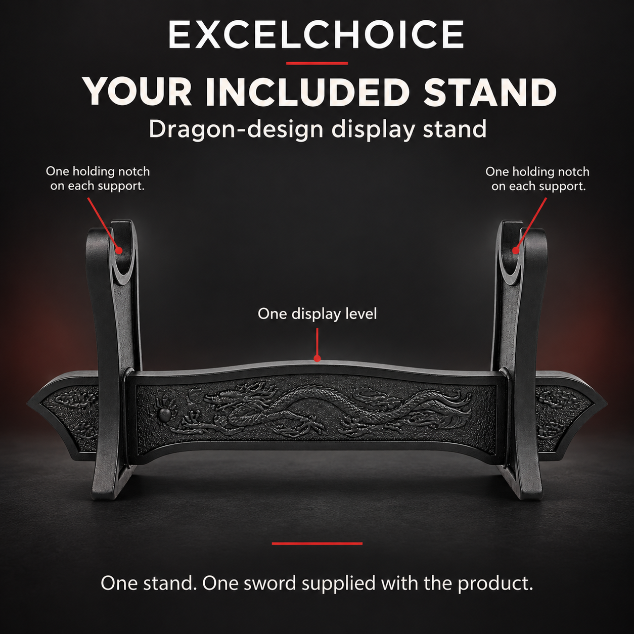 Dragon-design display stand — included display stand