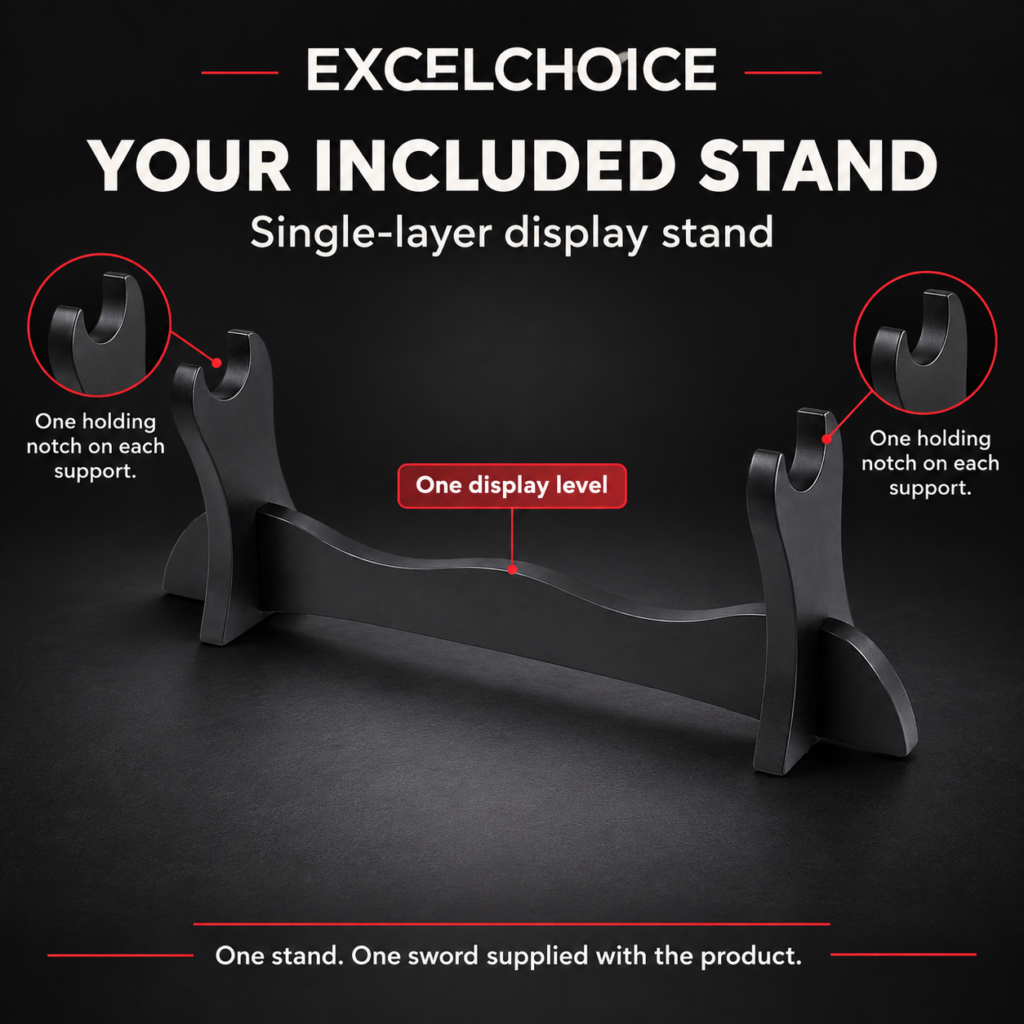 Bleach: Rukia Kuchiki — Sode no Shirayuki Katana · 104 cm · 1-Layer Stand specifications, included stand or care guidance