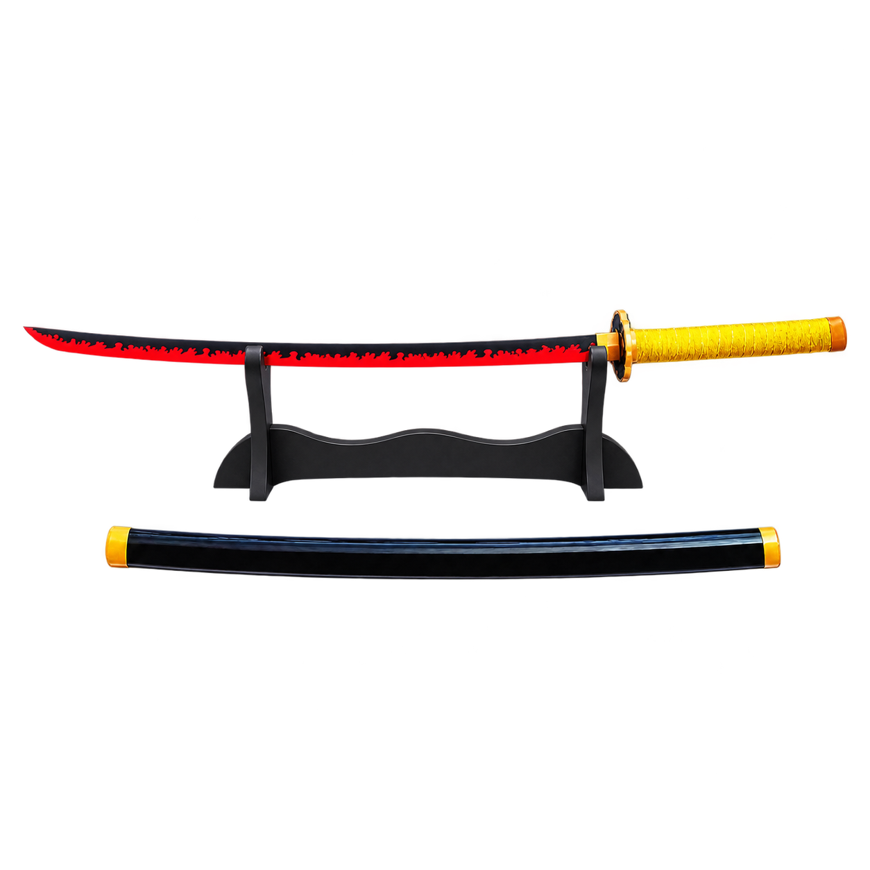Yoriichi Tsugikuni 104 cm on Single-layer black display stand