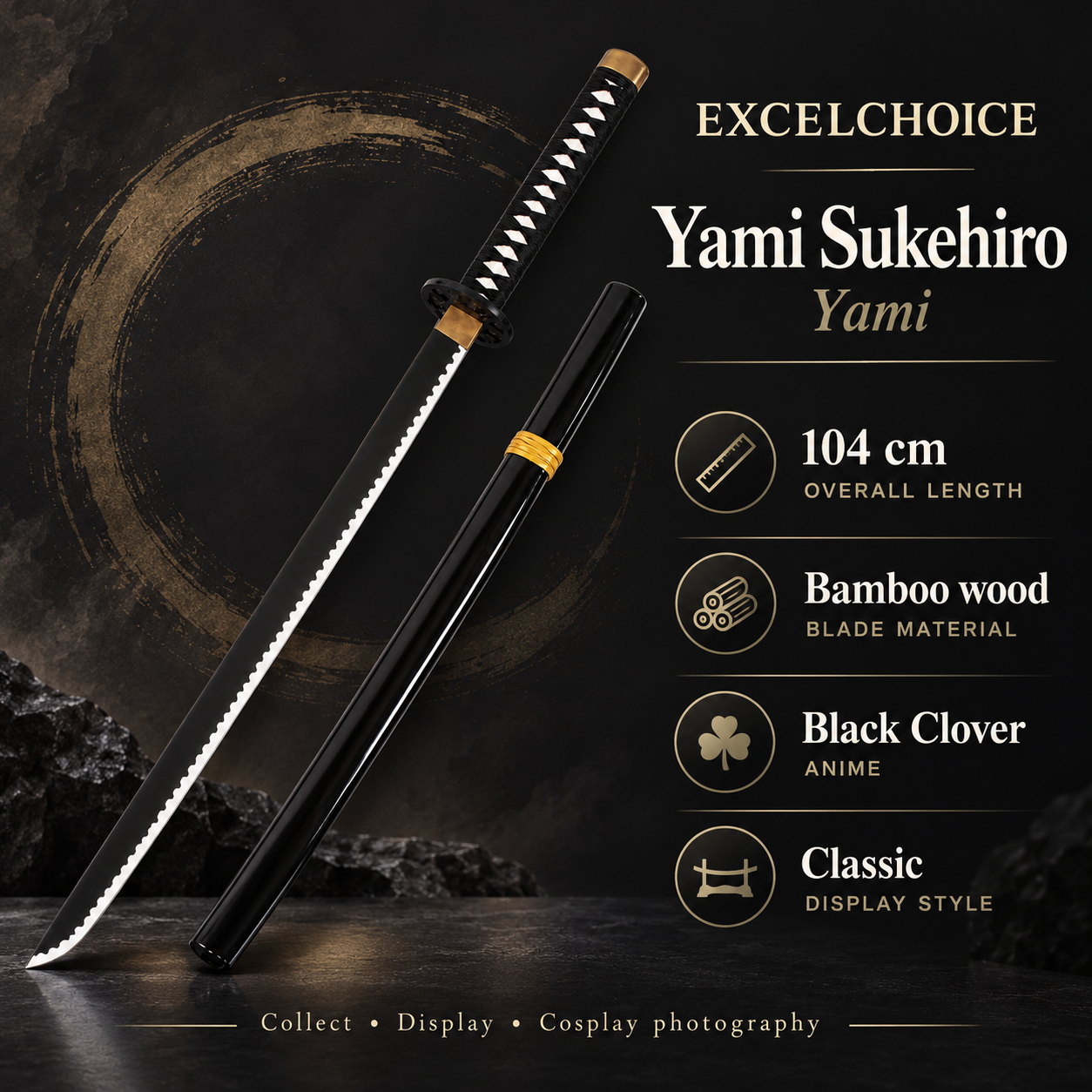 Yami Sukehiro Yami 104 cm — Bamboo wood blade specifications