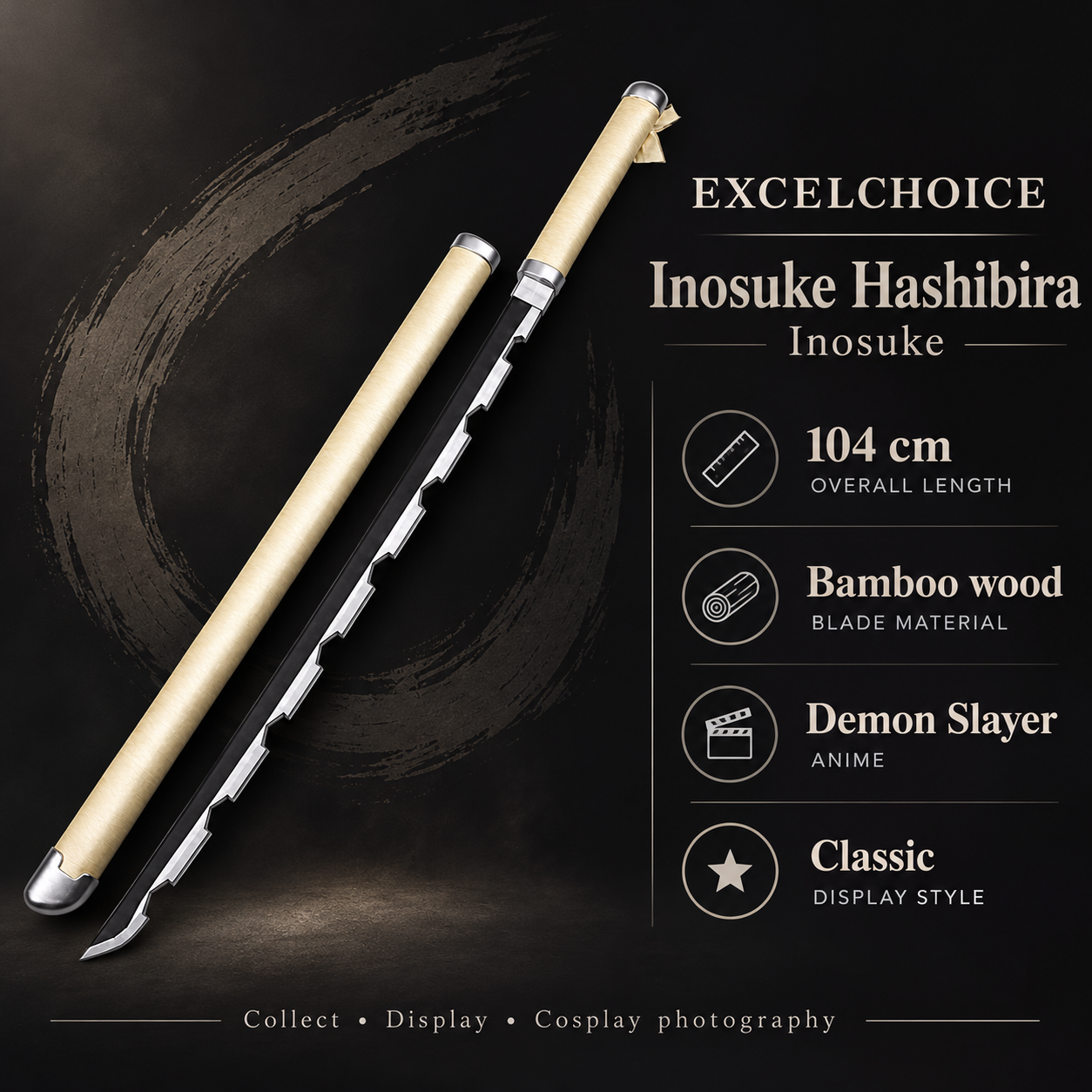 Inosuke Hashibira Inosuke 104 cm — Bamboo wood blade specifications