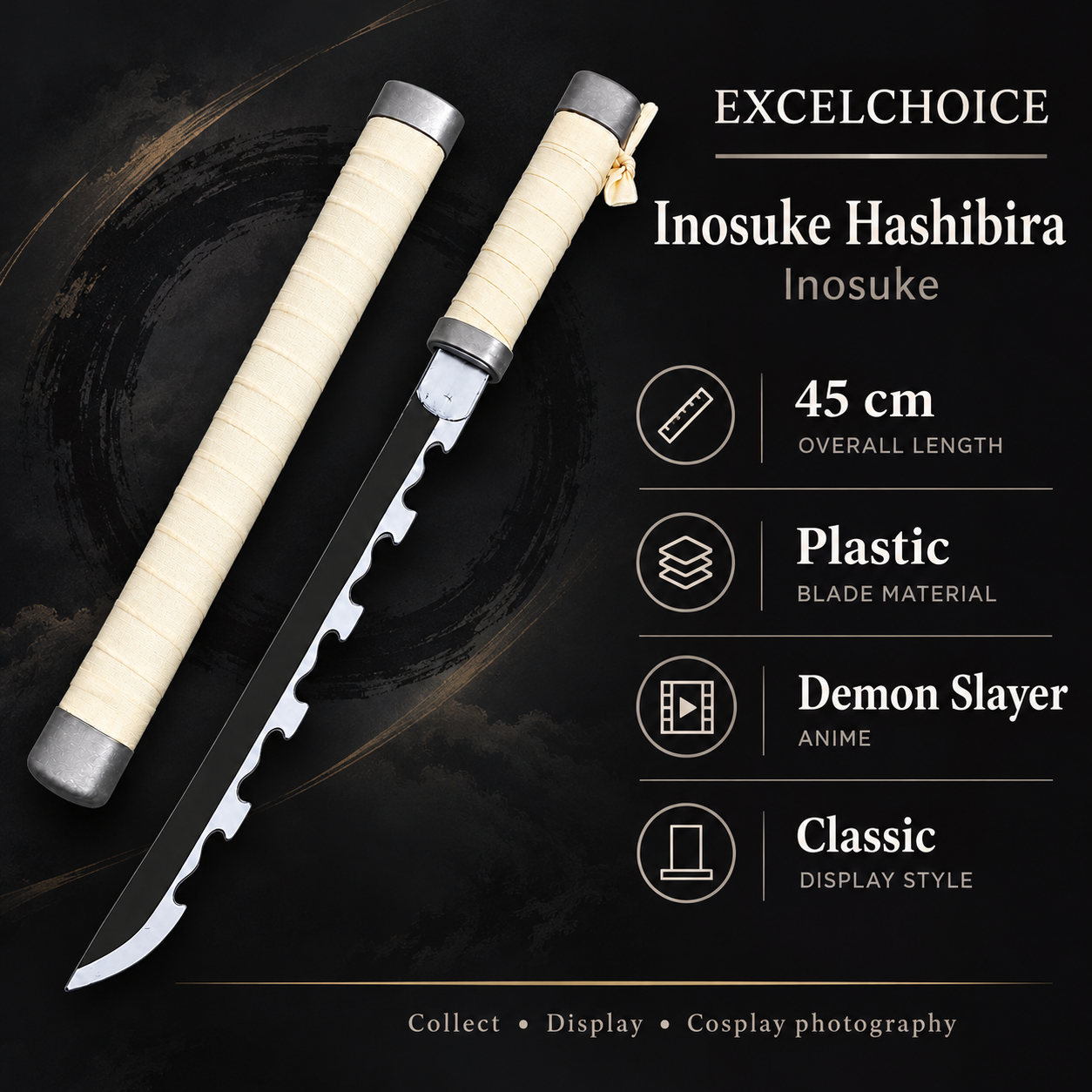 Inosuke Hashibira Inosuke 45 cm — Plastic blade specifications