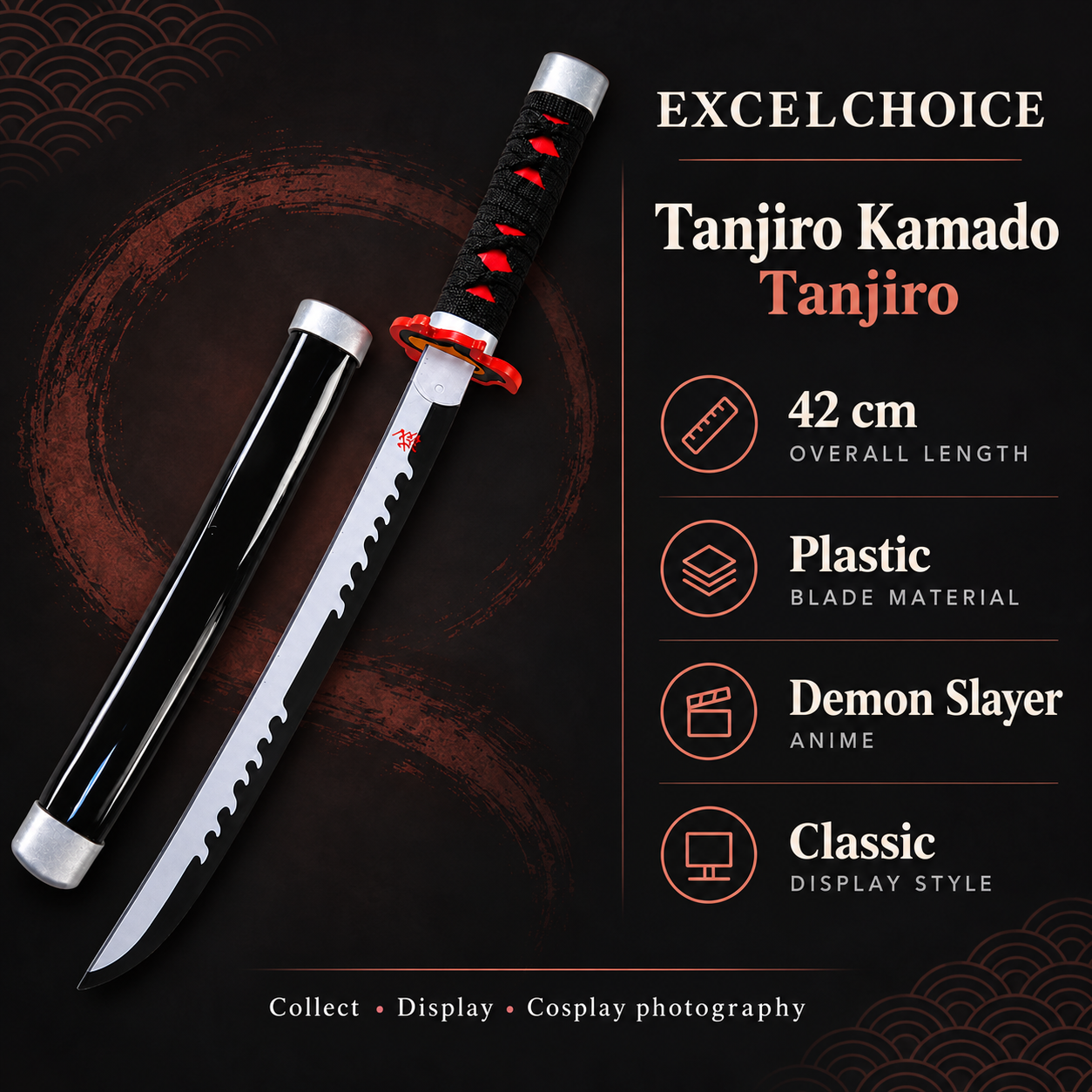 Tanjiro Kamado Tanjiro 42 cm — Plastic blade specifications