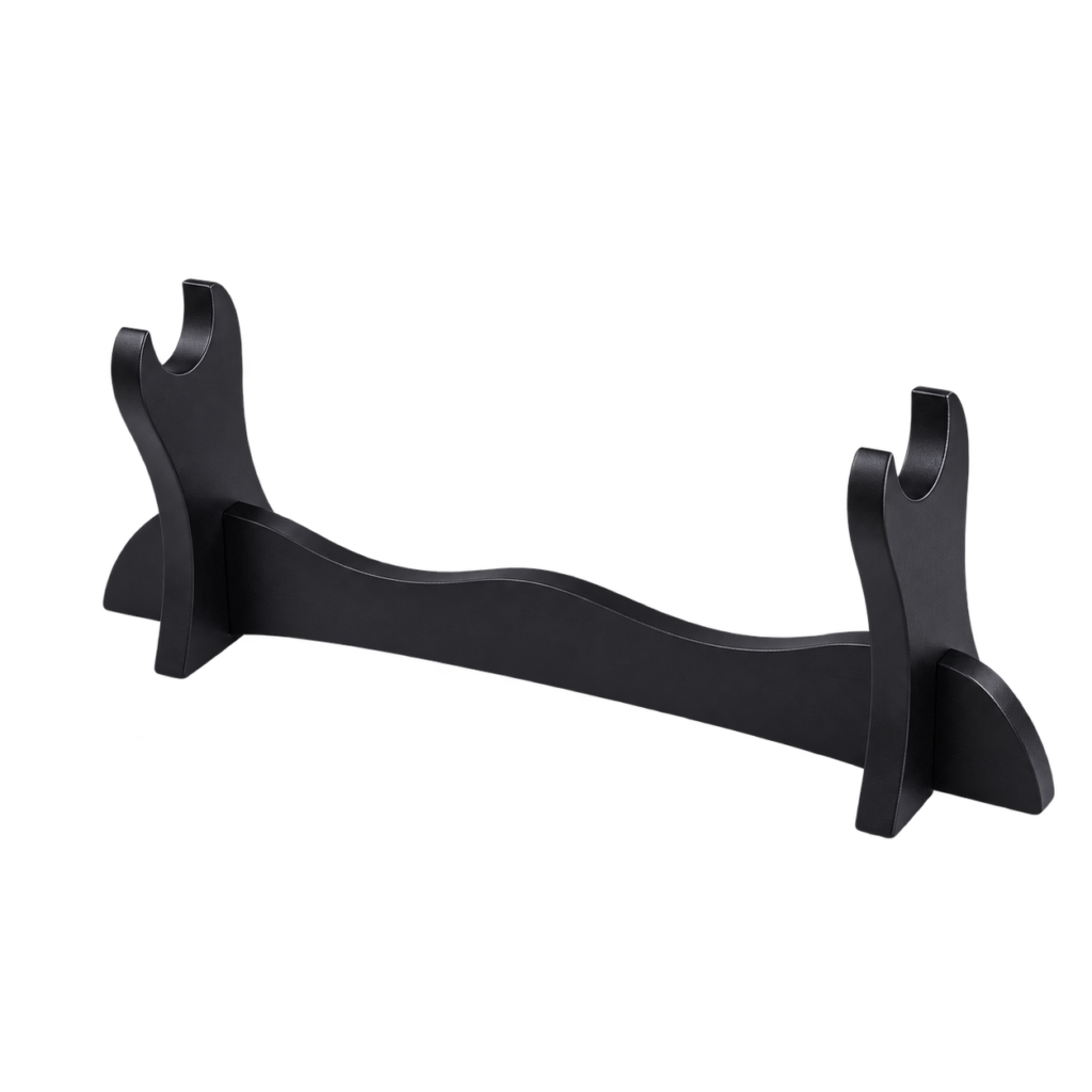 Single-layer black display stand included with this product